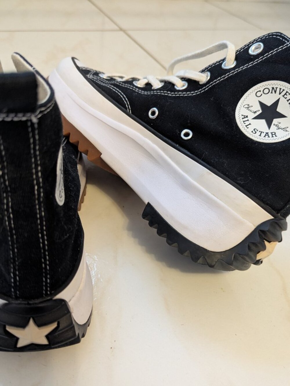 Platform Converse Run Star Hike Hi Sneakers, Women's 9.5 Men's 8 - Picture 4 of 5